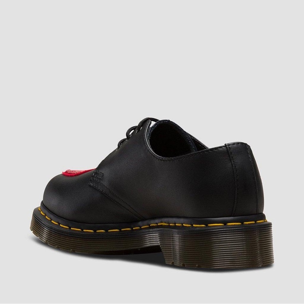 DR. MARTENS” 1461 “SEQUIN HEARTS” (BLACK / RED) 🇬🇧❤️ - Picture 5 of 12